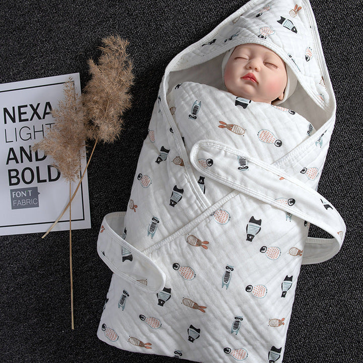 Discover the Comfort of Our Cotton Baby Swaddling Blanket Towel
